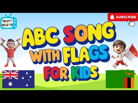 ABC Song with Flags for kids | ABC | Sing the Alphabet | Phonics Flags 🇦🇺 #nurseryrhymes