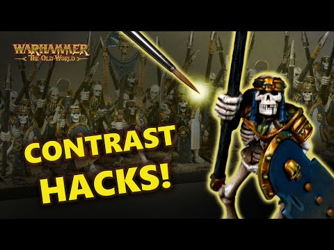 Speed Painting Custom Tomb Kings with Contrast! Warhammer The Old World Tutorial