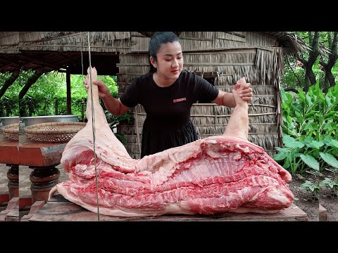 Country style smoked pork cooking - Cooking with Sreypov