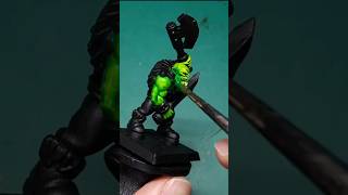 Fast and vibrant Orc skin with Speedpaints #warhammer #minipainting #speedpaint #tutorial