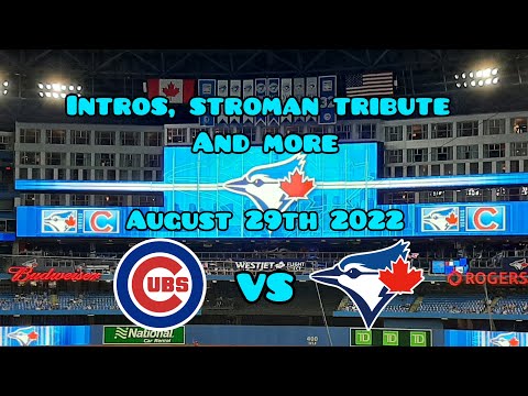 Intros, Stroman Tribute, Jansen Home Run, Lineups, and national Anthems from August 29th 2022