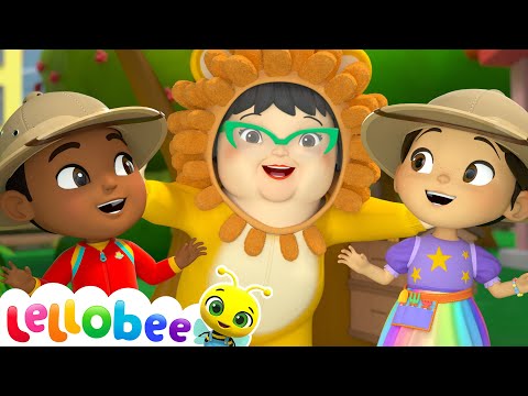 Grandma Mei's Lion Surprise! 😂🦁 | 🌻Lellobee City Farm - Kids Playhouse Song Mix