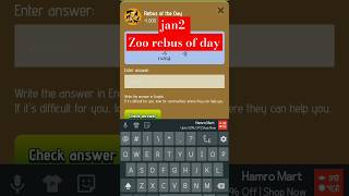 Jan2 zoo rebus of day#telegrambot #shorts #zooairdrop