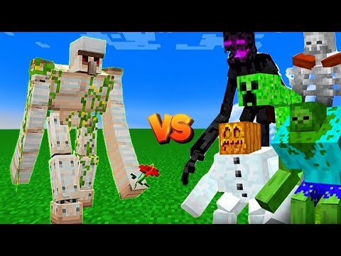 MUTANT GOLEM vs MUTANT MOBS - EPIC MINECRAFT BATTLE!