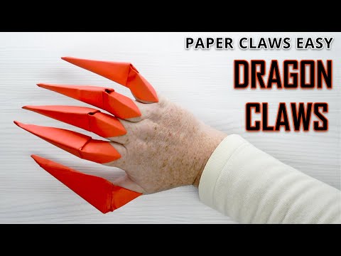 Origami dragon claws. How to make origami claws instructions.