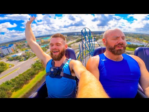 Riding INSANE Roller Coasters at SeaWorld Orlando!!! Full Day Experience