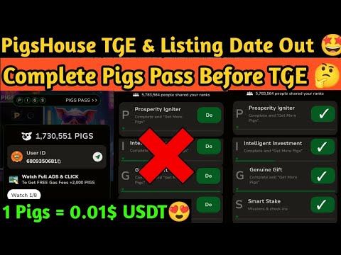 "PigsHouse Airdrop TGE & Listing Date Confirmed | How to Get Pigs Pass | Earn with Abhi