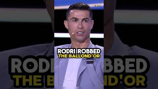 Ronaldo Said Vini Deserved the Ballon d'Or Over Rodri. #football