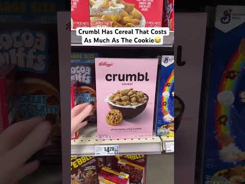 Crumbl Has Cereal That Costs As Much As The Cookie😂 #crumbl #crumblcereal #kelloggs