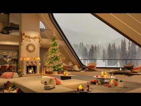 Luxurious Christmas Jazz 2025 |🎅 4K Penthouse Serenity with Soothing Holiday Melodies 🎄