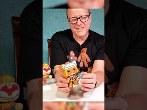 Thor as a gingerbread cookie Marvel Pop Funko with AdventureFun dad