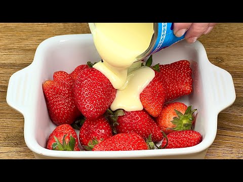 Whip condensed milk with strawberries! This spring's most delicious no-bake dessert!