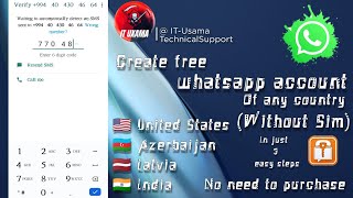 Whatsapp Fake Number | Create Whatsapp account with US number 2022 | Malayalam | Tamil | Safe UM