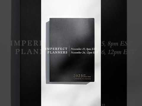 Imperfect planners available on November 25th and November 26th (see image for time)