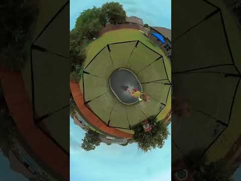 360° Bounce Bonanza: Kid's High-Flying Adventure on a Springfree Trampoline! #jump #bounce #shorts