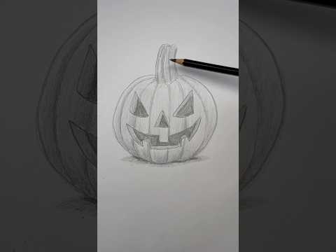 Draw a Halloween pumpkin (jack-o-lantern) 🎃Easy step-by-step drawing lesson for beginners.