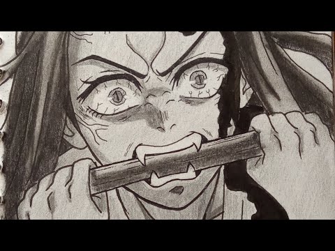 How to draw nezuko Kamado (from demon slayer)|2ba vArtist (anime sketch)