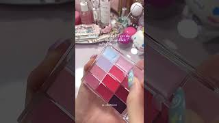 WAKEMAKE lip gloss palette - make a lip color with me part 1 #kbeauty #lipglossaddiction