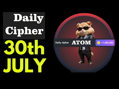 Hamster Kombat Daily CIPHER 30 JULY Mini Game Daily Combo