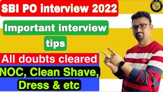 SBI PO interview tips | All doubts cleared | SBI PO interview 2022