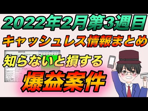 2022年2月第3週目キャッシュレス情報まとめ　PayPayグルメでタダ飯案件が爆益！