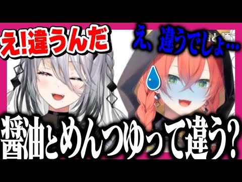 醤油とめんつゆが一緒だと思っているソフィに恐怖するあかぴゃん【にじさんじ　切り抜き】