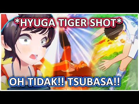 SUBARU Panik Ketika Melihat Tsubasa Terkena Tendangan Hyuga, Di Captain Tsubasa | (Hololive Clips)