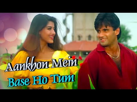 Aankhon Mein Base Ho Tum Lyrical - Takkar | Sunil Shetty, Sonali Bendre | Bollywood Hits Song