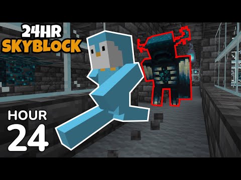 24 Hour Skyblock: Episode 24 - The Warden Won't Leave Me Alone (Final Episode)