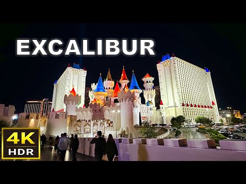 [4K HDR] Excalibur Las Vegas Walking Tour | Nov. 24, 2023