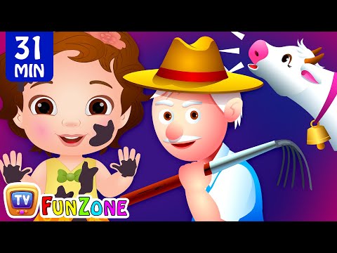 Old MacDonald Had a Farm Nursery Rhyme + More ChuChu TV Funzone Nursery Rhymes & Toddler Videos