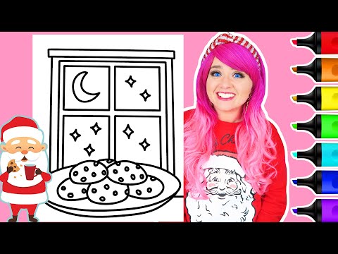 Coloring Chocolate Chip Cookies for Santa Christmas Coloring Page | Ohuhu Art Markers