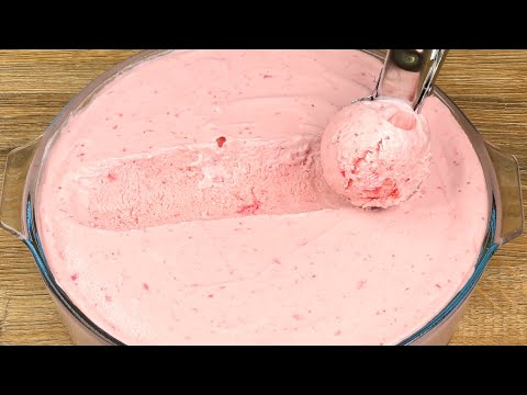 🍧The most delicious homemade ice cream I've ever tasted! Strawberry ice cream in 10 minutes!