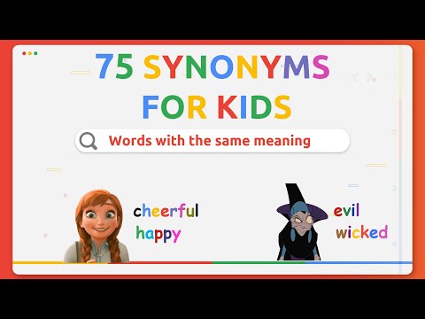 Synonyms for kids | 75 important words with meanings | Animated funny synonyms