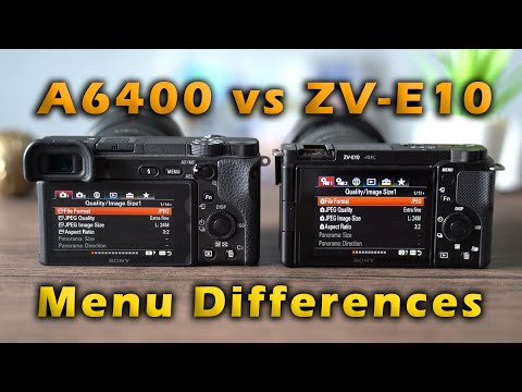 Sony a6400 vs ZV-E10 | Menu Differences