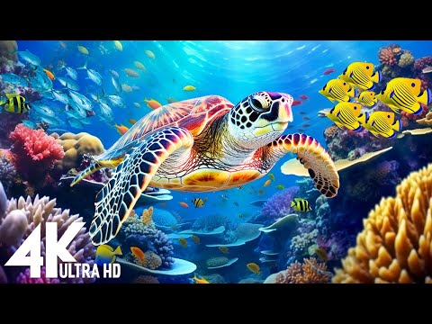 Under Red Sea 4K -Beautiful Coral Reef Fish in Aquarium, Sea Animals for Relaxation, 4K Video UHD #8