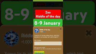 Zoo Riddle of the day 8 January | Riddle of the day zoo | Zoo today Riddle of the day