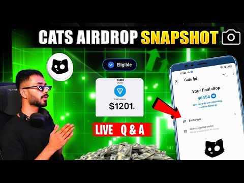 LIVE Cats Airdrop Withdraw || SEAON 1 SNAPSHOT || Cats Airdrop Listing Date || TODAY CATS ANSWER