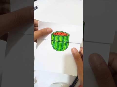 Funny art watermelon #drawing #funnyart #craft