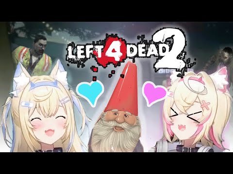 Holo Advent Babysits Fuwamoco And Their Gnome In L4D2