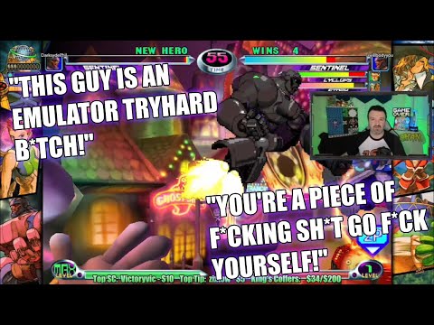 DSP Gets Downright Stomped by Black Air Force Energy Sentinel in MvC2 & Ragequits, Desperate Begging