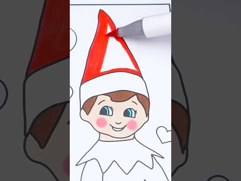 Coloring Elf on the Shelf Boy & Girl Elves 🎅 #christmas #elfontheshelf #coloring #art #drawing