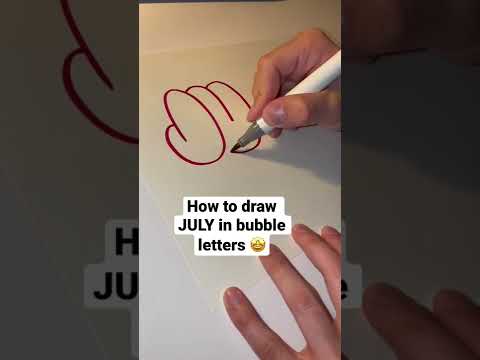 HOW TO DRAW BUBBLE LETTERS ✏️ #shorts #art