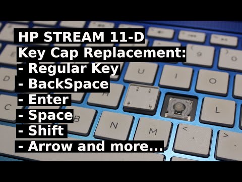 How to Repair KeyCap Cap HP 11 D010WM Stream Keyboard Key Replacement Enter Shift Space Del/Delete