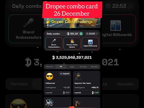 DROPEE 26 DECEMBER COMBO CARD