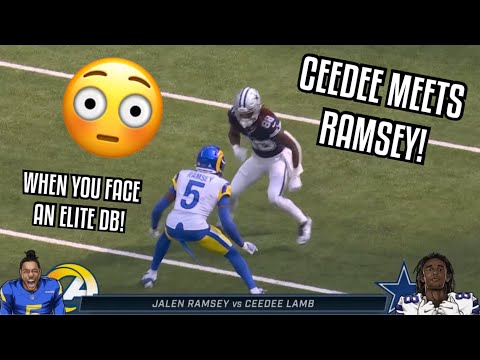 Ceedee Lamb Vs Jalen Ramsey 🤬 ‘TRASH TALK!’ WR vs CB | Cowboys Vs Rams 2022 highlights