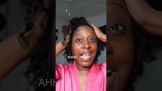 Style my short hair with me 💇🏾‍♀️ #shorts #howtostylecurlyhair #silkpress #hairwashroutine