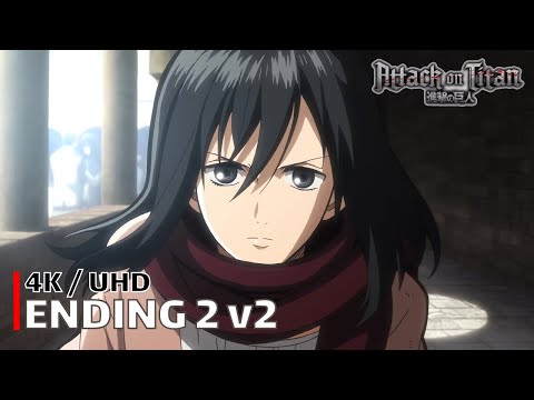 Attack on Titan - Ending 2 v2 【great escape】 4K / UHD Creditless | CC