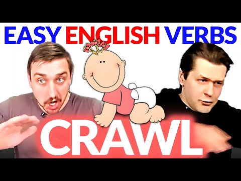 CRAWL 👶 Learn English Verbs | English Comprehensible Input Easy Beginner Lesson