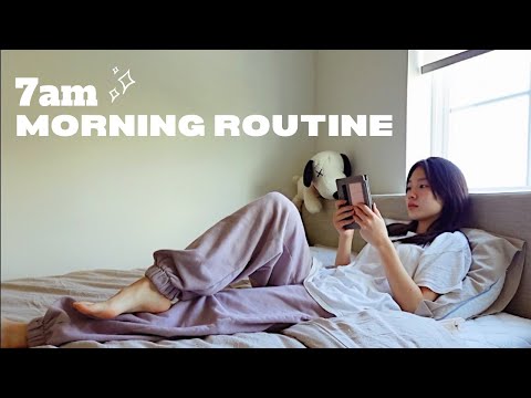 7AM morning routine │ productive habits, grwm: my everyday makeup